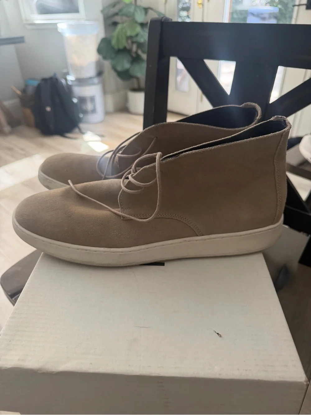 Abound Men’s Tan Suede Chukka Boots with White Sole